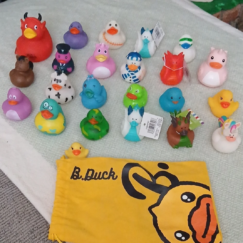 Collectible 23 Rubber Duck Set - Assorted Colors And Bag - Picture 1 of 9